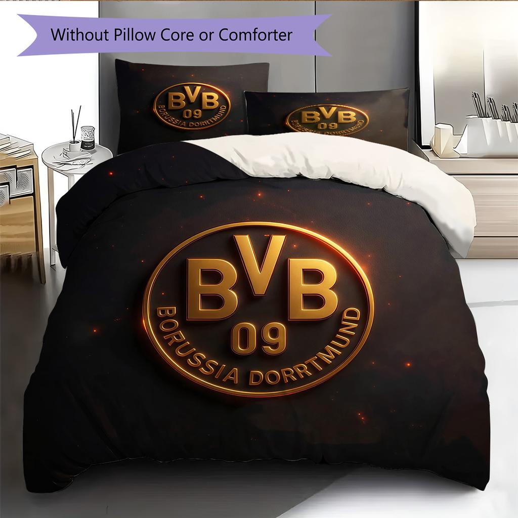 BVB092 Pattern Bedding Quilt Set Home Decoration Gift (1 * Duvet Cover + 2 * Pillowcase Without Core)