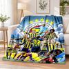 Fenerbahce Flannel Throw Blanket Soft Warm Cozy For Sofa Bed Indoor Home Bedroom Use