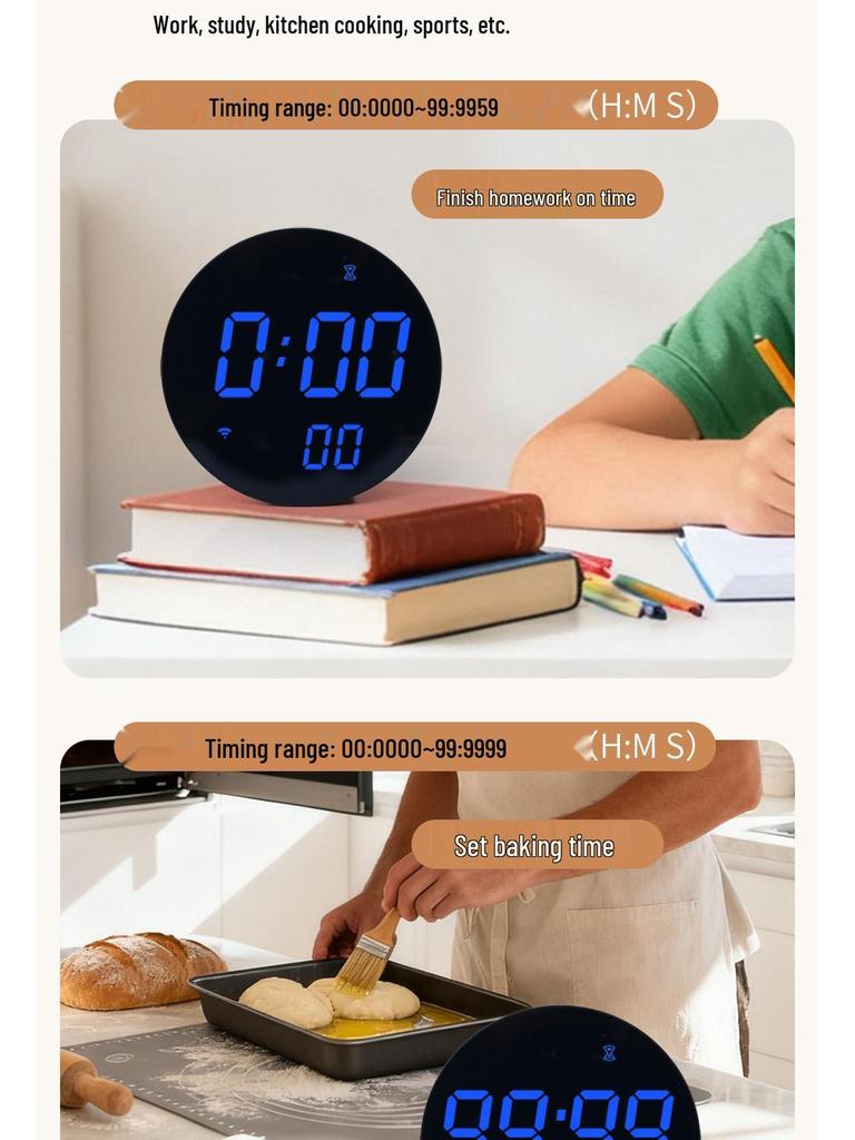 Bluetooth RGB Color-Changing Wall Clock: Auto Time Sync, Multifunctional Alarm, Perpetual Calendar, Daylight Saving Adjustments.