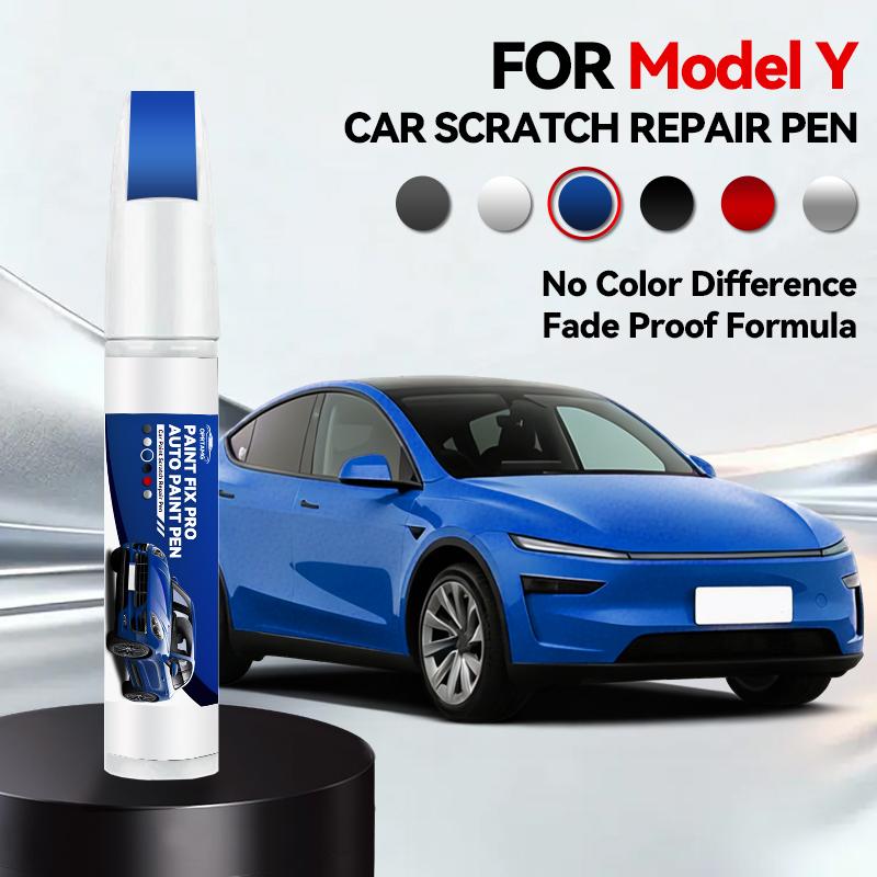 

Для Tesla Model Y 1996-2026 Автомобільний олівець для ремонту фарби Автомобільний олівець для підфарбовування Чорний Білий Засіб для ремонту фар дисків Tesla Ремонт фарби