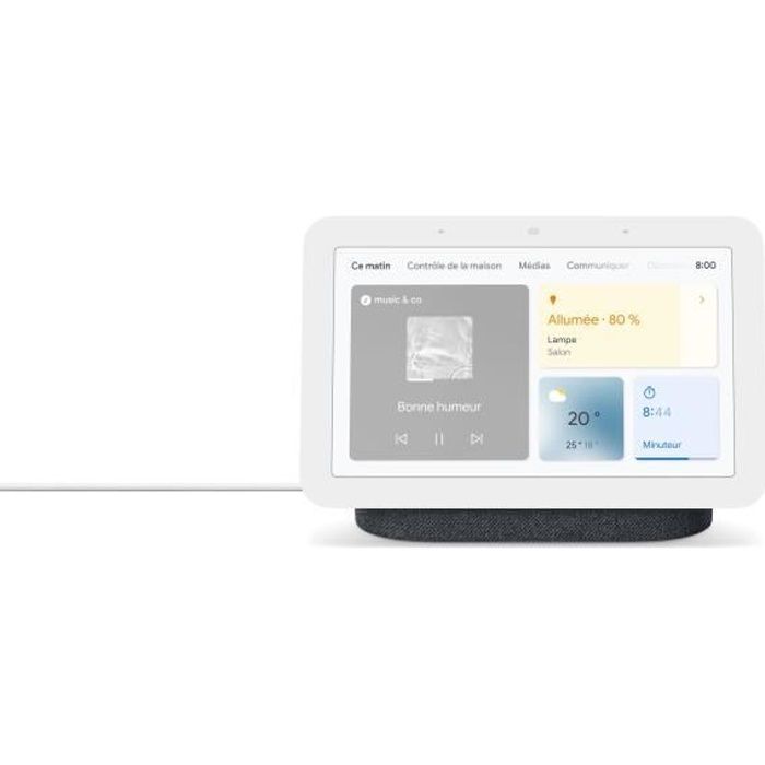 Affichage intelligent - Google Nest Hub 2nd Gen - Anthracite - Contrôlez des centaines d'appareils connectés