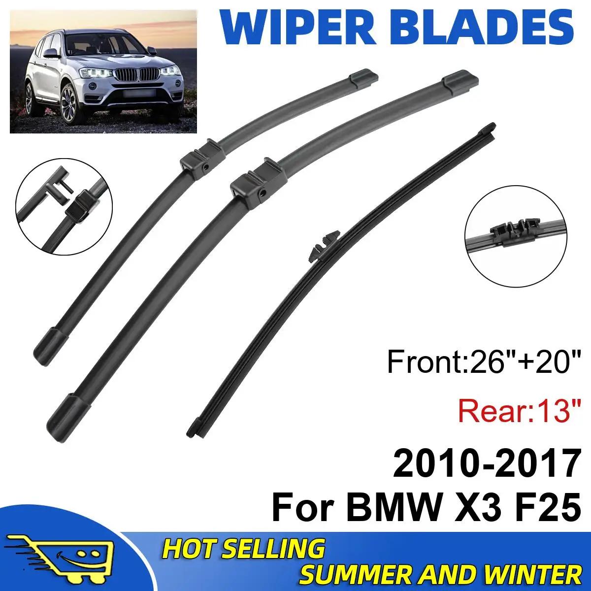 

3 ШТ. Для BMW X3 F25 2010-2017 26 + 20 + 13 Передние Задние Щетки Стеклоочистителя Лобовое Стекло Окно Резак Аксессуары чёрный