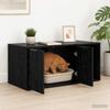 Cat Litter Box Furniture Black Oak Look 100 x 49 x 45 cm