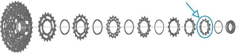 

Shimano sprocket 11T C CS-R7100 (with built-in spacer)
