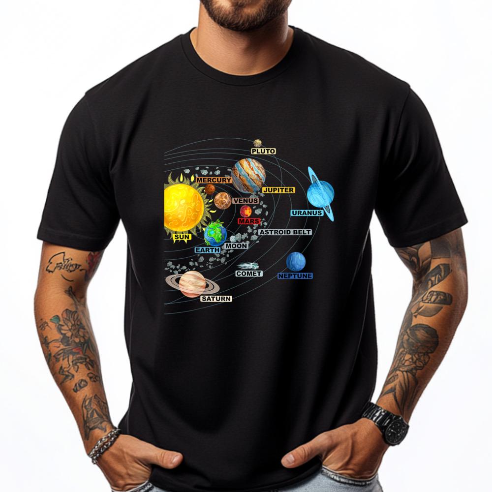 Solar System Planets Astronomy Space Science Girls Boys Funny T Shirts Clothes Thanksgiving S разноцветный
