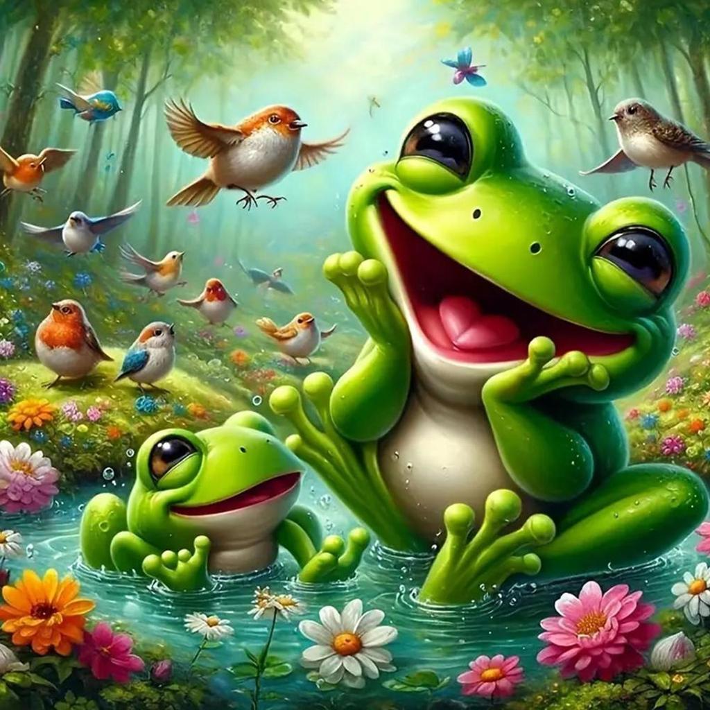 5D DIY Full Round Drill Diamond Painting Animal Kit Home Decor Art Craft 40x40cm