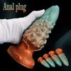 Mixed Color Octopus Anal Plug - Alien Shape SM Adult Toy for Men & Women, Ergonomic Posterior Expansion & Massage Device