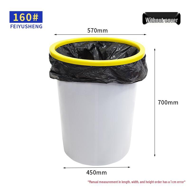 Large Capacity Thick Round Plastic Trash Can for Commercial Kitchens, Catering, Classrooms, Hotels, and Sanitation