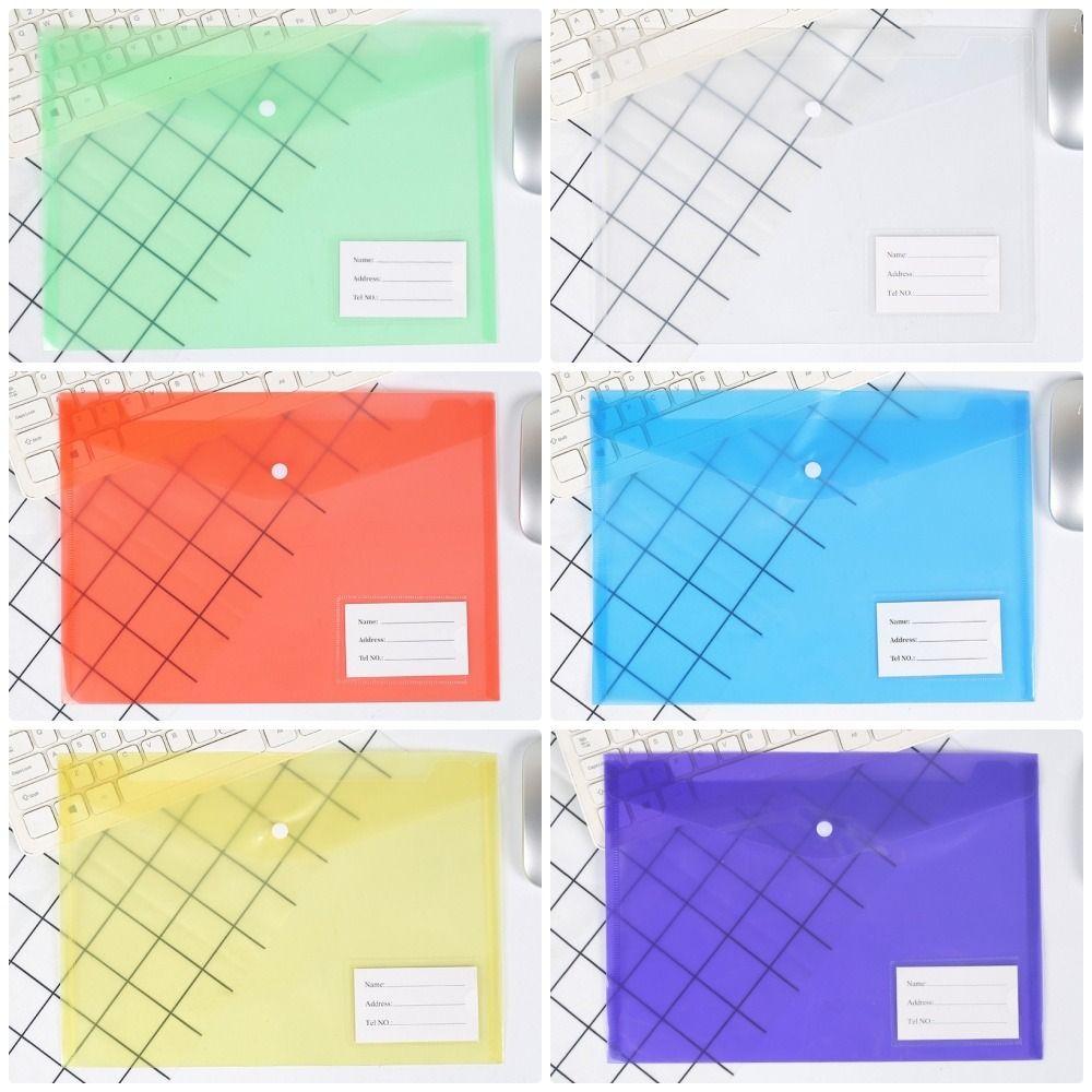 1Pcs Snap Button Document Files Folders Envelope Popper Wallets  for School Office Home
