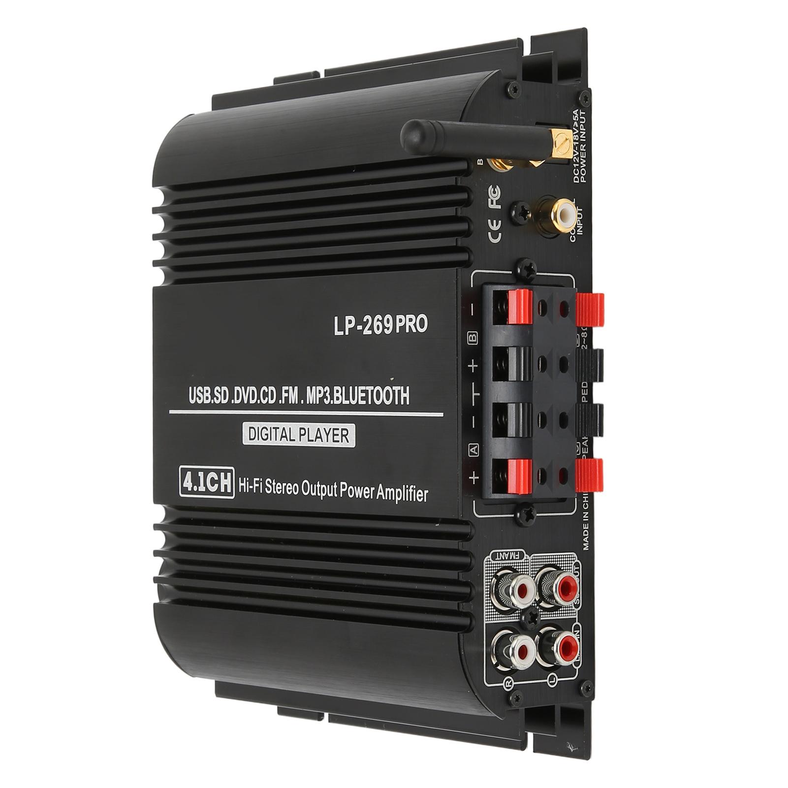 

Усилитель Bluetooth 5.0 HiFi стерео 4.1CH Lossless Multi Playback Amp Receiver System с пультом дистанционного управления US Plug