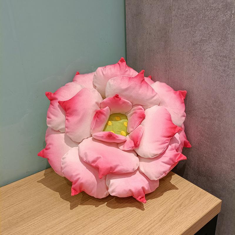 

Cute Simulated Lotus Lotus Succulent Pillow Plush Toy Living Room Sofa Ornament Ornament Doll Pillow Cushion Premium diameter 40cm chassis diameter 28cm 0.7kg