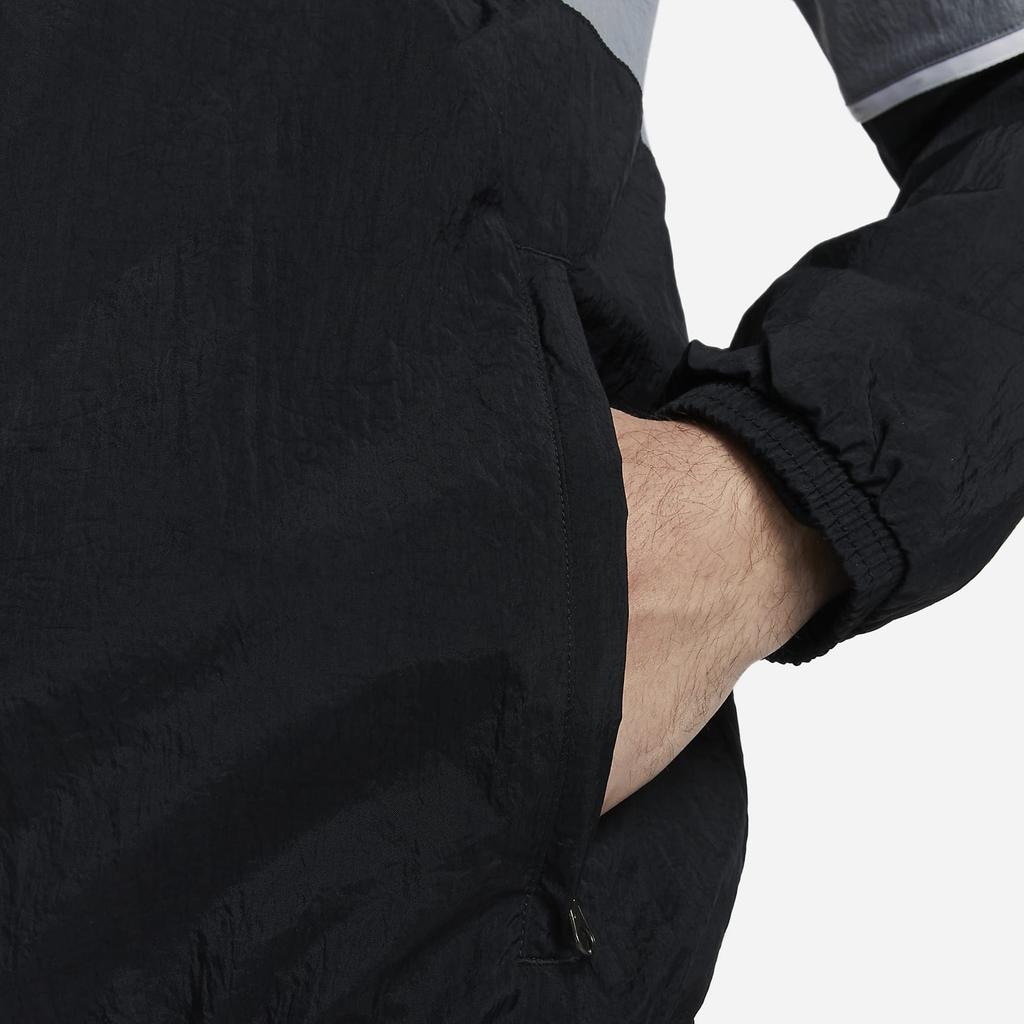Nike Color-Block Logo Embroidery Stand Collar Long Sleeve Jacket Men Outerwear Black DV9774-010