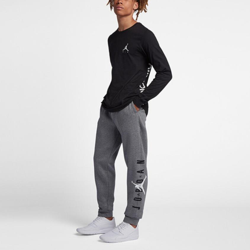 Men's Air Jordan JUMPMAN AIR Fleece Long Pants/Trousers Gray AA1455-091