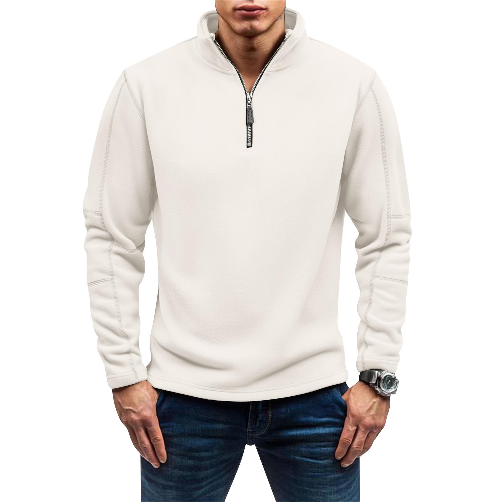 

Loose Color Blocked Stand Up Collar Long Sleeved Men s Top M белый