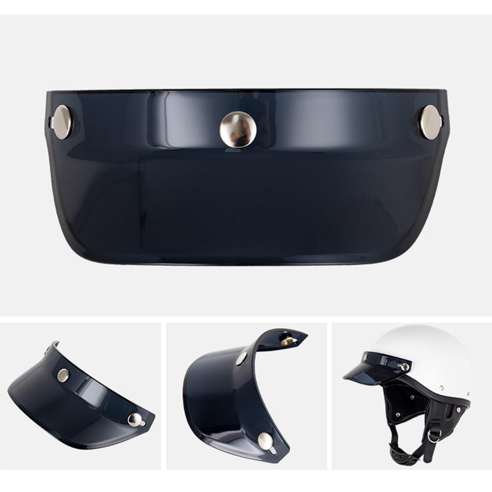 Motorcycle Helmet Sun Shade Protector 3 Snap-Button Retro Open Face Flip Up Down Shield Visor Modified Parts