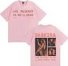 2026 Rapper Shakira Trendy Double Sided Print Tees Fashion Crewneck T-shirt Hipster Mens Gothic Casual Y2K Cozy Short Sleeve Tshrit