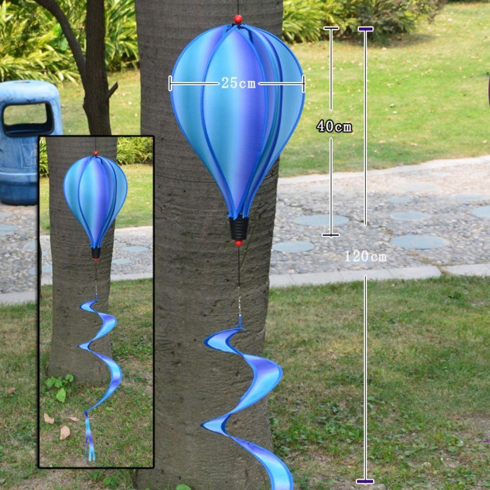 40cm Balloon Hot Air Balloon Spinner Plastic Striped Tie Dye Pinwheels