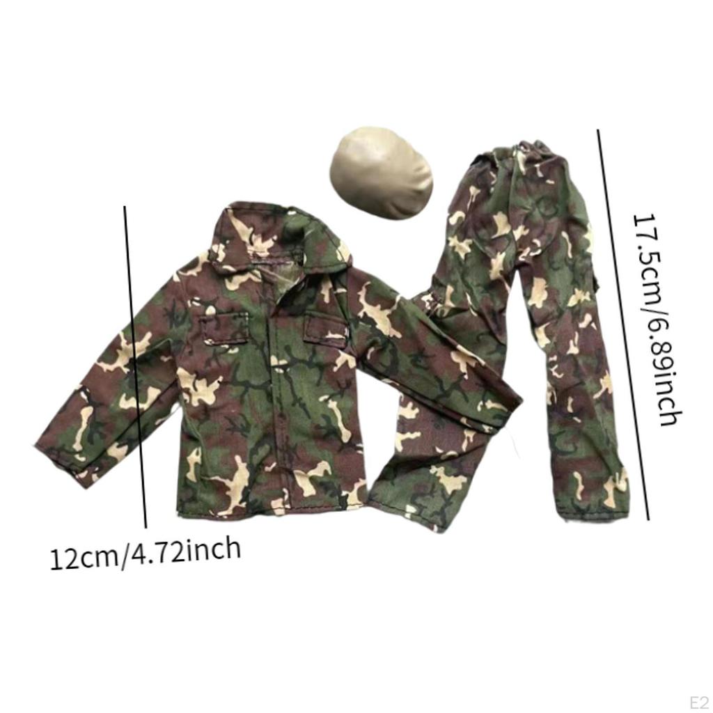 1/6 Scale Male Figure Doll Clothes Miniature Clothing Decoration Kids Gifts Jacket Pants with Hat