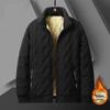 Hurry Up! Men's Lambswool Loose Warm Jacket - Solid Color, Versatile Cold Protection, Plus Size Outerwear for Autumn/Winter.