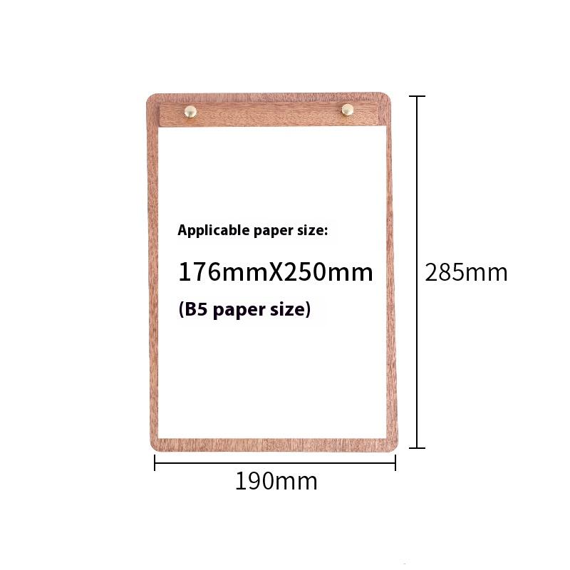 Solid Wood Menu Board Restaurant Wine Order Single Clip Bar Retro Table Card Bill Board Clip Writing Board Clipboard