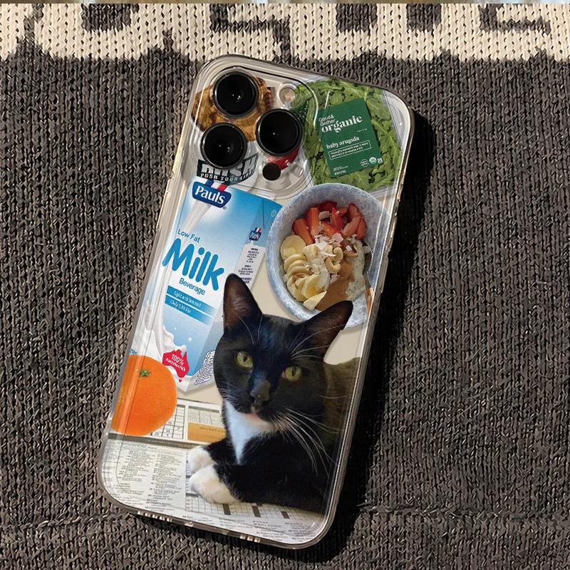 Cute Cat Comic Phone Case For IPhone 13 11 Case IPhone 15 17 13 12 14 16 Pro Max 16 Plus 17 Air Soft Silicone Shockproof Cover