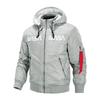 2026 NASA Men's Trendy Hooded Winter Jacket: Casual Cotton Coat & Flight Suit