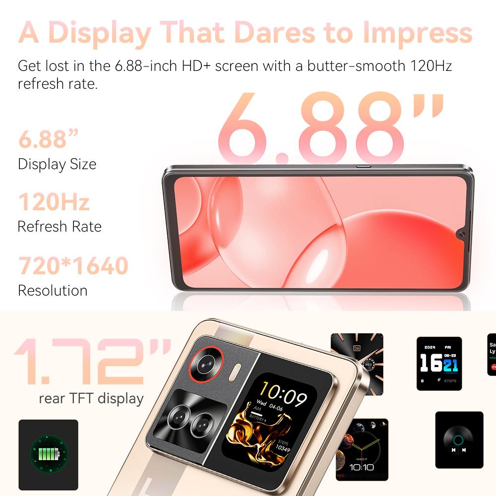 Cubot X100 6.88" Inch Smartphone 5G,16GB(8+8), 256GB, 64MP Camera, 5100mAh Battery, NFC