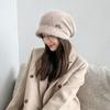 Winter New Hat Women's Autumn and Winter Rabbit Wool Knitted Hat High-grade Double-layer Thickened Cold-proof Headgear