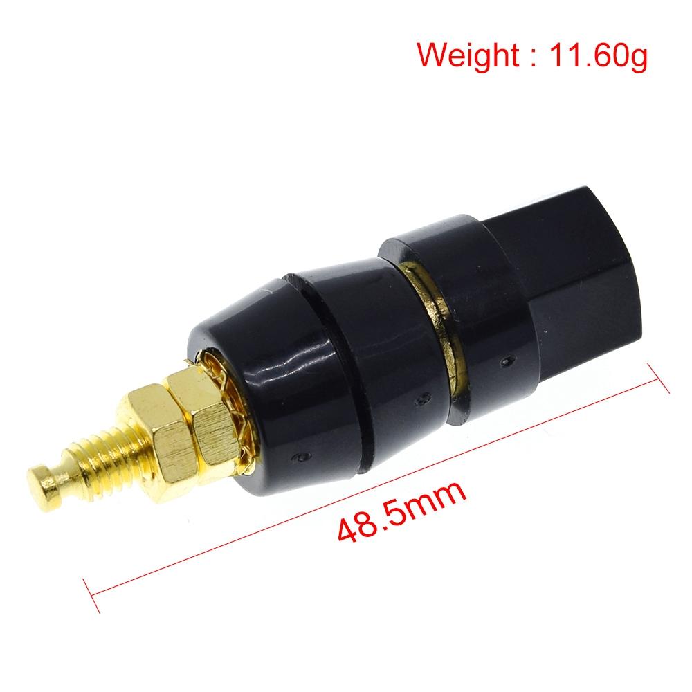 TZT 1pair(black+red) Red Black Connector Amplifier Binding Post Banana Speaker Plug Jack Adapter Socket