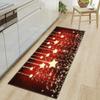 Christmas Kitchen Mat Home Entrance Door Mat Bedroom Room Living Room Hallway Decoration Carpet Bathroom Anti-Slip Floor Mat