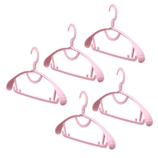 5 Stücke rutschfeste Kleiderbügel aus verdicktem Kunststoff für Hemden, Hosen, Kleidung, breite Schulterträger, Haushaltswaren