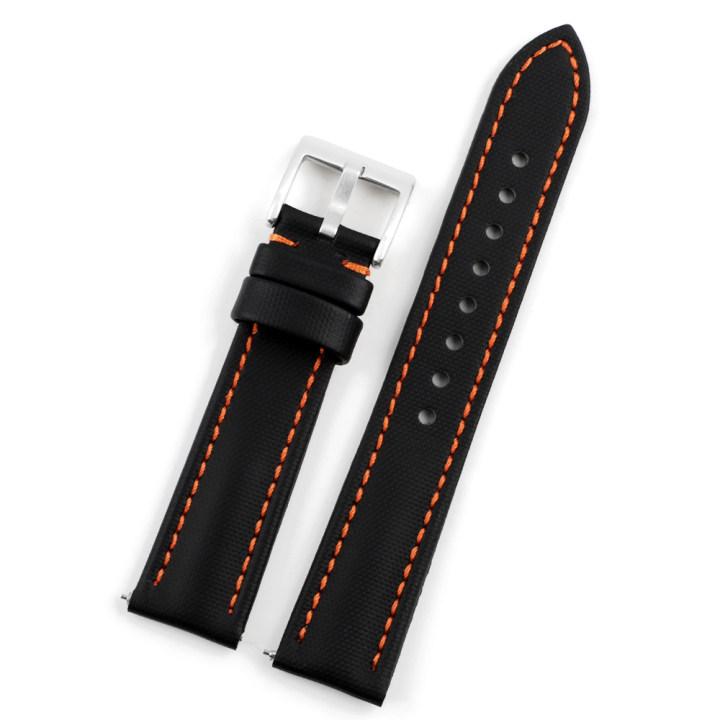 Watchband Cow Nylon Watch Strap for Waterproof Oxford Cloth Black Blue Men Leather Canvas Watch Band Bracelet Belt Metal Buckle 18-24mm