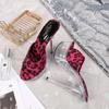 Ladies Stiletto Shoes Sexy Catwalk Model Leopard Print Crystal Shoes 190 Series 15cm Heel 4.5cm Platform LFD