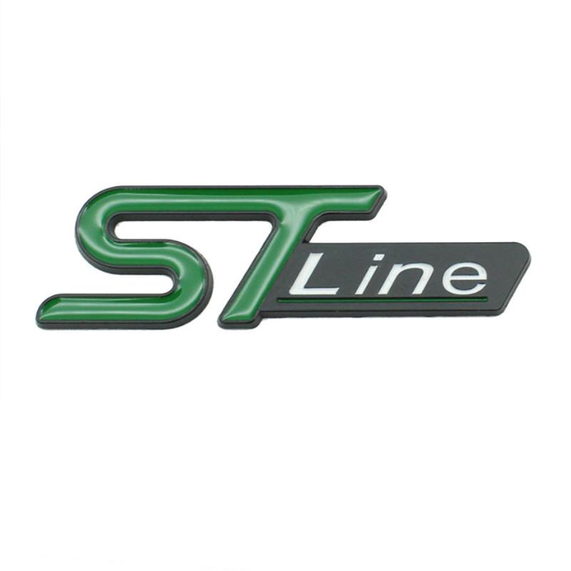 

3D Металлическая наклейка-значок ST line на задний багажник автомобиля Логотип ST Line для Focus Mondeo Kuga Ranger Mustang F150 Everest Ecosport 8cmx2.7cm