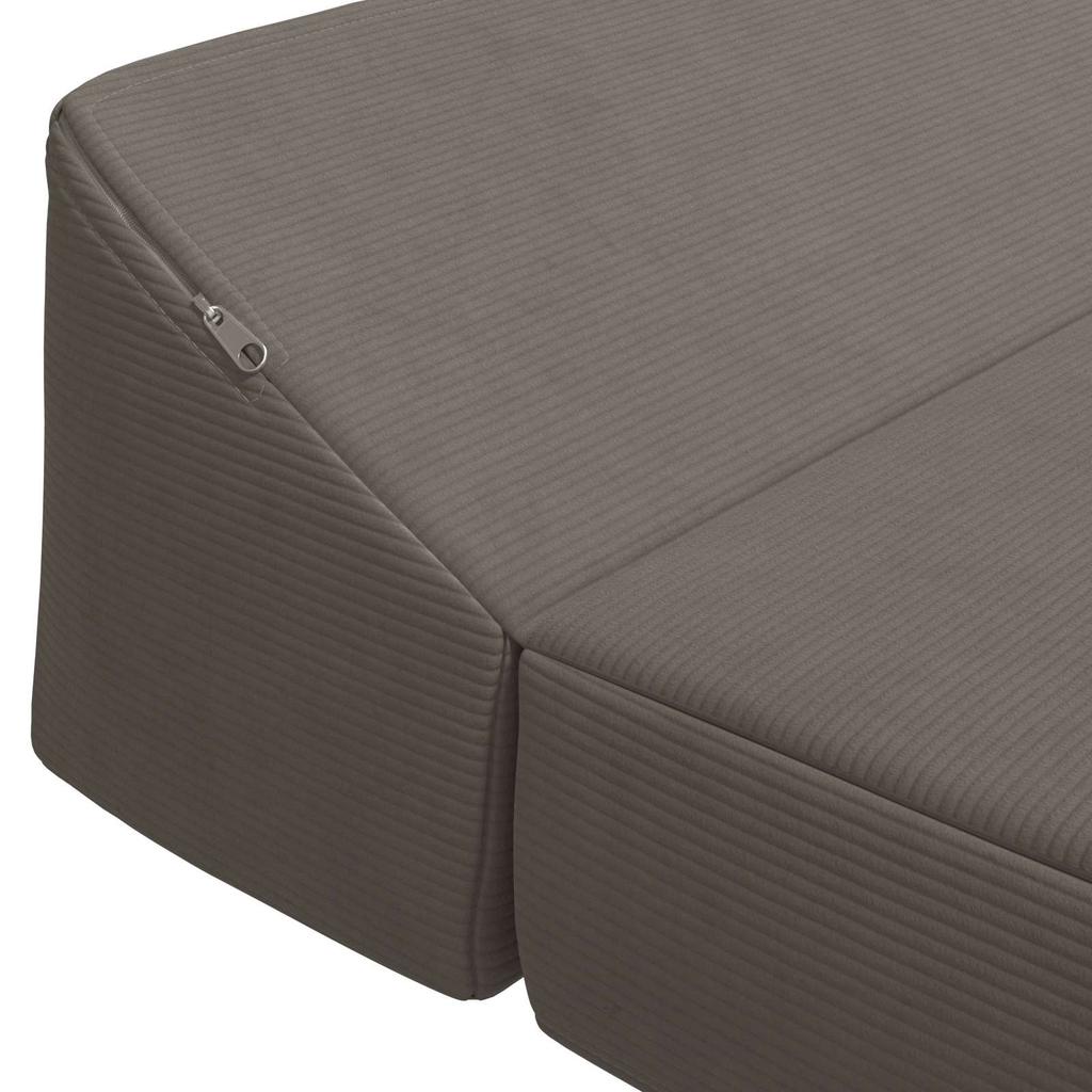 Folding Sofa Bed Light Grey 120 X 60 X 49 Cm Fabric