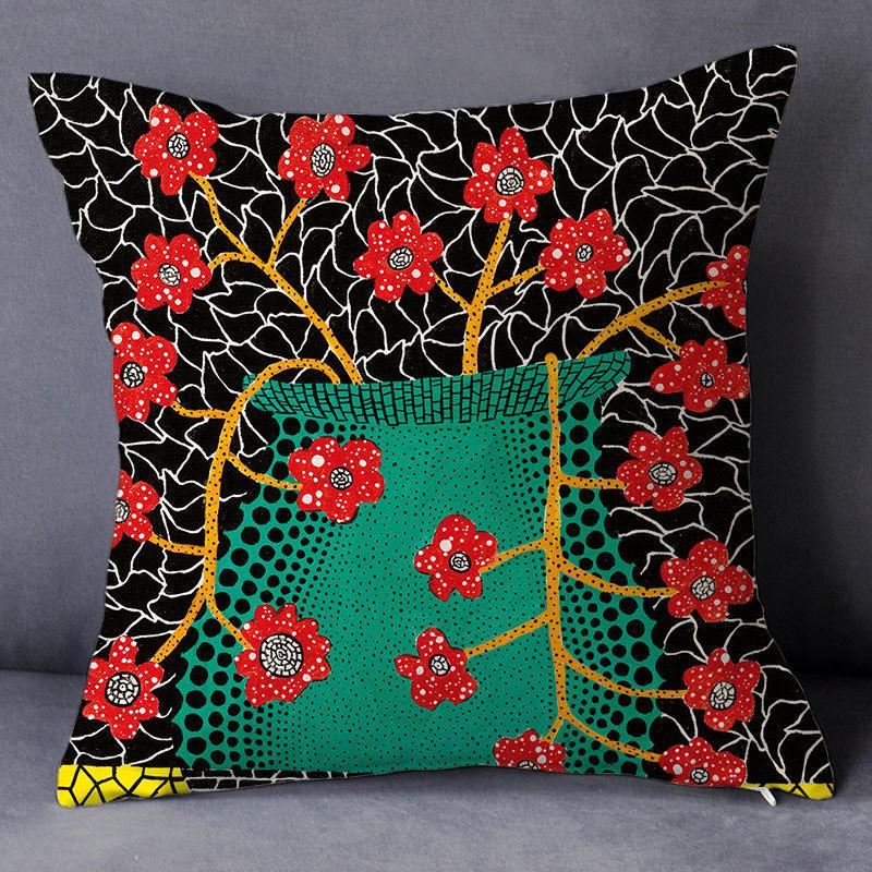 Home Decor Colorful Geometric & Floral Printed Pillow Covers Pattern Cushion Cover Suitable for Sofa Bedroom Car Pillow Cover