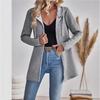 DICFY Women's Vintage Casual Solid Color Print Autumn Winter Long Sleeve Jackets & Coats