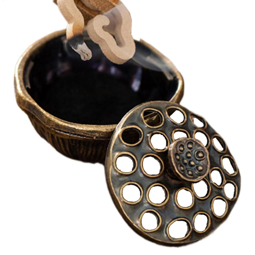 Lotus Samen Form Räuchergefäß Mini Aromatherapie Brenner Fingerspitzen Künstlerischer Zen Aroma Ofen für Yoga Studio Meditationsraum