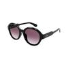 Chloe Chic Minimalist Fashion Versatile Personality Oval Sunglasses Women Sunglasses Black Red CH0156SK001