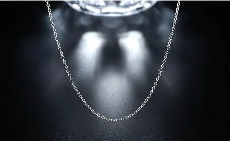 10pcs/lot Promotion! wholesale 925 sterling silver necklace, silver fine jewelry Rolo Chain 1mm Necklace 16 18 20 22 24 40cm 10pcs
