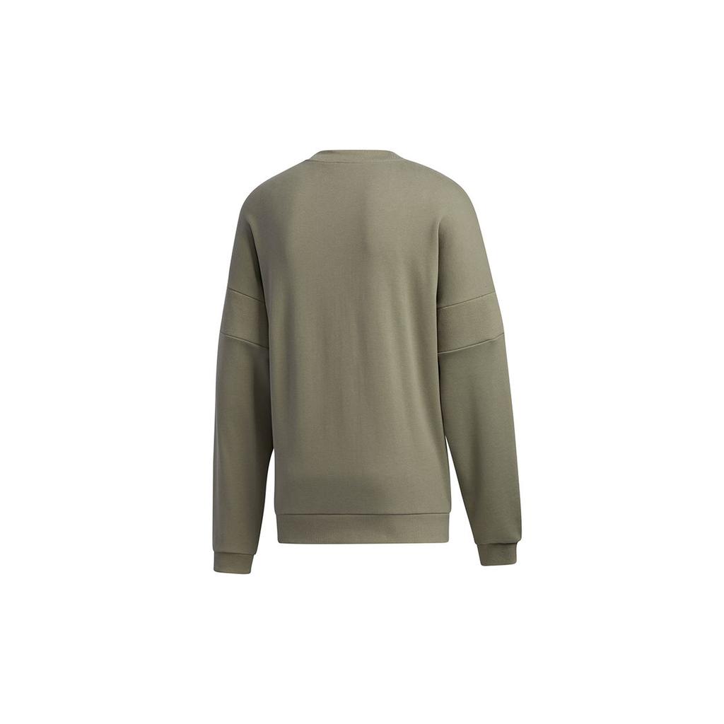 Adidas Originals Trefoil Embossed Crew Neck Sweatshirt Men Sportswear Tops Military-Green GT7298