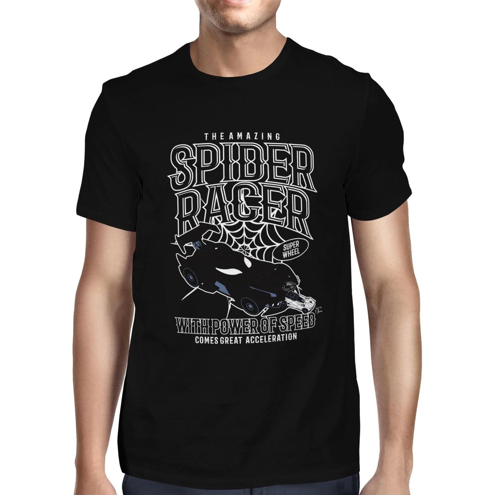 1Tee Mens Spiderracer Car T-Shirt S