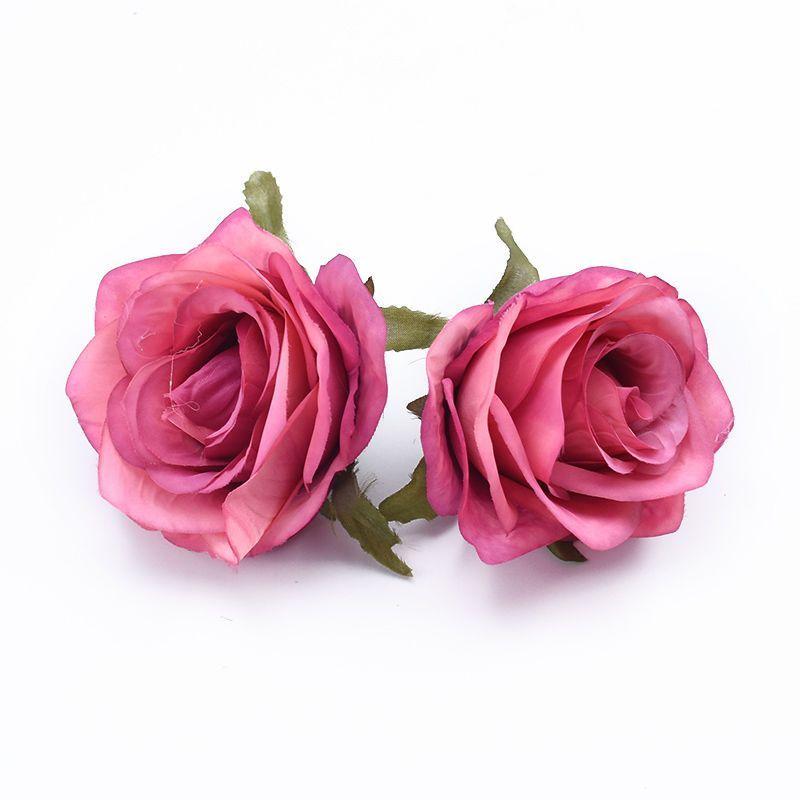 50/100pcs Artificial Flowers Silk Roses Home Outdoor garden Wedding wall Christmas Decoration High Quality Festival Diy gift box