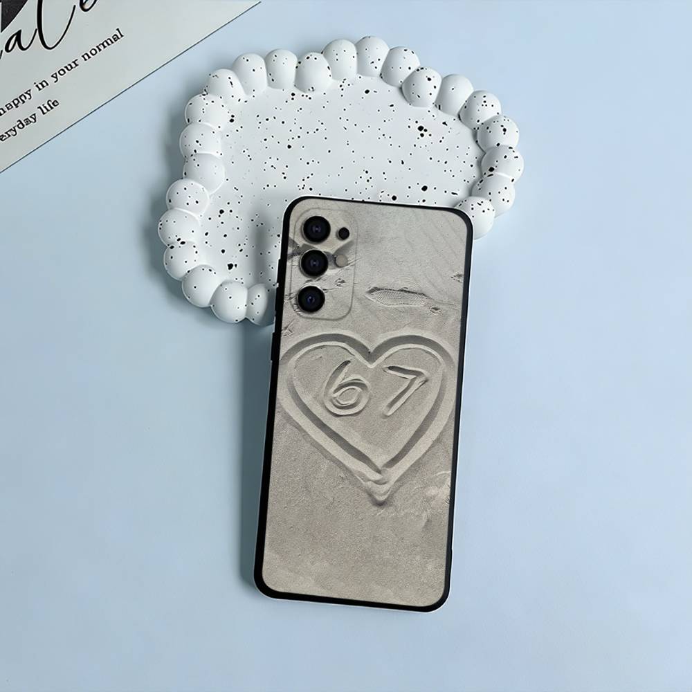 

S-S-six-seven Phone Case For Samsung S25,S24,S21,S22,S23,S30,Ultra,S20,Plus,Fe,Lite,Black Soft Silicone Samsung S26Plus