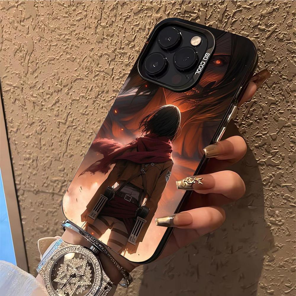 Attack on T-Titan Mikasa Ackerman Phone Case  Phone Case For iPhone 14 16 15 11 12 13 Pro Max Mini Plus Shockproof Cover