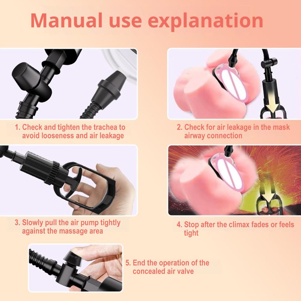 Female Adult Manual Vacuum Pump, Clitoral and Vaginal Inhaler, Breast Massage, Nipple Stimulator Enlarged Manual Pump Cover
