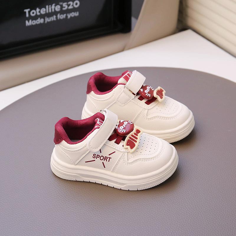 2025 Spring New Children's Sports Shoes Korean Version of Boys' Board Shoes Girls' White Shoes Baby Casual Versatile Board Shoes