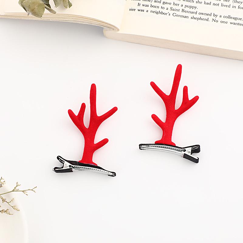 Sponky do vlasů s parohy soba: Vánoční 3D vlasové doplňky pro drdoly a copy