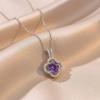 Necklace: Women's European & American Style Copper Sunflower Pendant with Zircon, Pearl, and Water Drop Design Fashionable Collarbone Chain Jewelry.