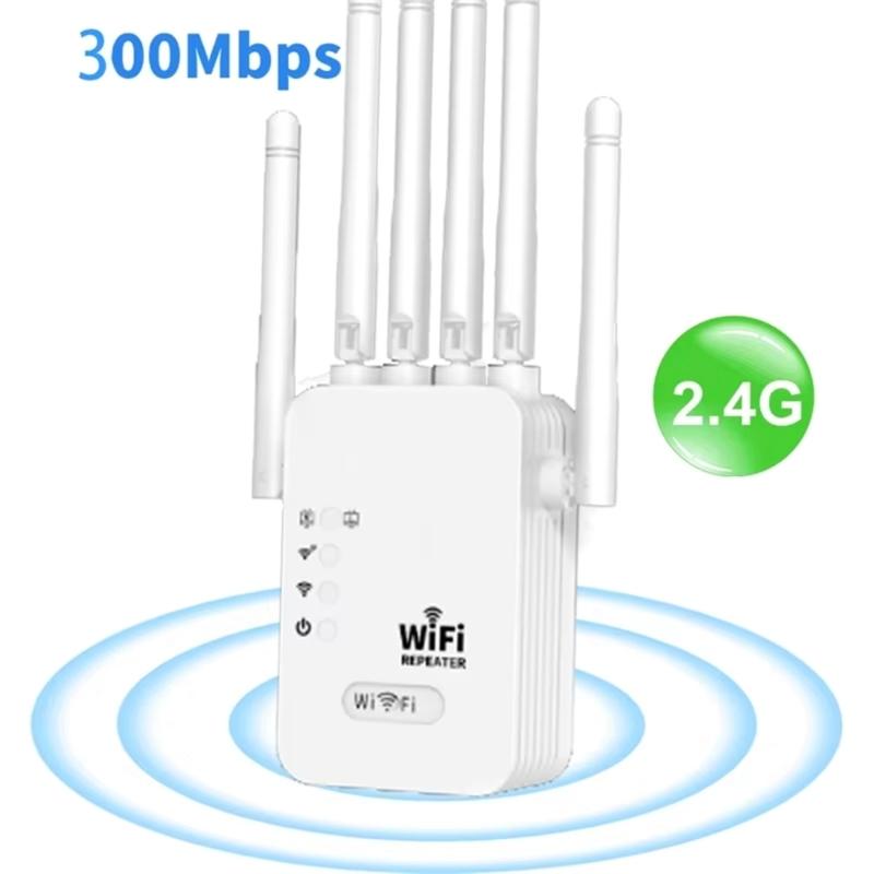 WiFi Extender with 6 Antennas WiFi Repeaters Amplifer 2.4GHz Networks Amplifier WiFi Booster WiFi Signal Booster